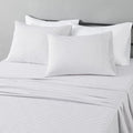 Amazon Basics Lightweight Microfiber 4-Piece Bed Sheet Set, Plum, Printed, Queen