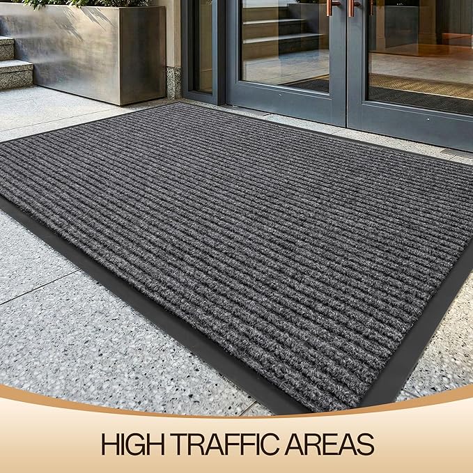 Amyracel Front Door Mat Indoor Outdoor Entrance, 36" x 120" All-Season Waterproof Doormat for Enterway, Heavy Duty Commercial Floor Mat, Fade Resistant, Rubber Back, Low Profile, Easy Clean