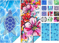 2 Pack Microfiber Thin Beach Towel Lightweight 71x32 Oversized Extra Large Sand Free Towels Quick Dry for Travel Pool Yoga Gym Sports Beach Accessories Vacation Essential Gift