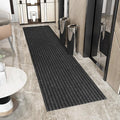 Ottomanson 2'7" x 34' Hallway Runner with Scraper Pile - Extra Durable Non-Slip Rug Mat for Indoor & Outdoor Use - Ideal for Kitchen, Entryway & Garage - High-Traffic Carpet, Black