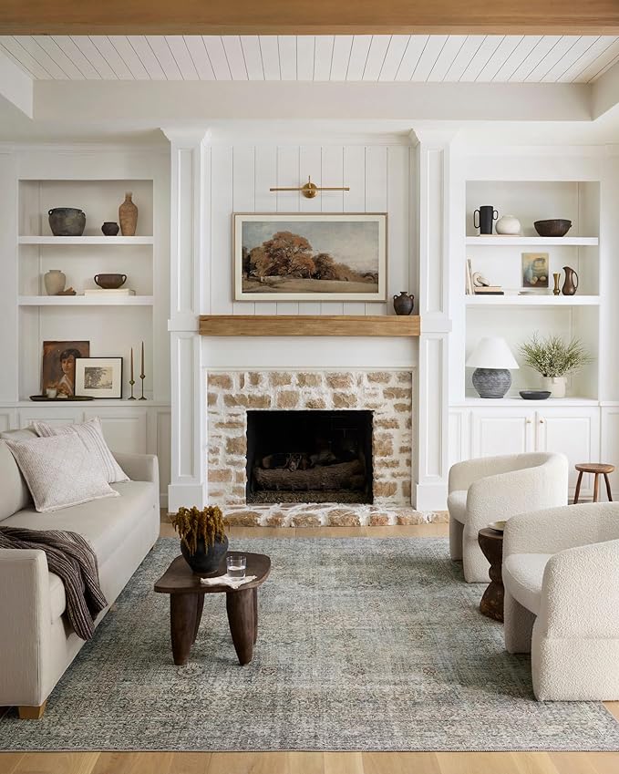 Loloi Chris Loves Julia Jules Collection JUL-08 Emerald/Antique Ivory 2'-0'' x 5'-0'', .13" Pile Height, Accent Rug