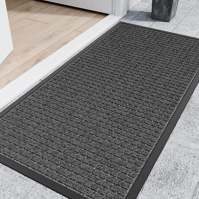 Indoor Outdoor Front Door Mats, 72" x 24" Rubber Backing Non Slip Durable Welcome Floor Mats for Patio, Garage Entrance, Stain and Fade Resistant Commercial Doormats for High Traffic