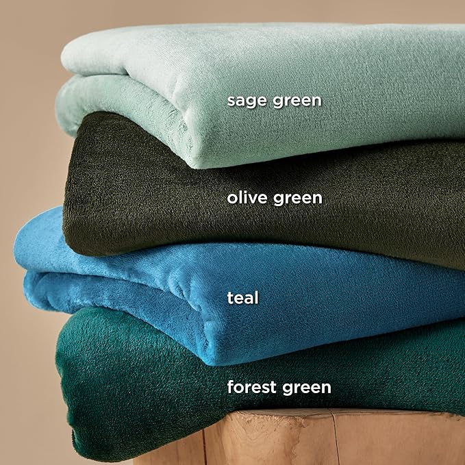 Bedsure GentleSoft Fleece Blanket Twin Size Emerald Green - 300GSM Lightweight Plush Fuzzy Cozy Soft Warm Blanket for Bed, Sofa, Couch, Travel, Camping, 60x80 inches