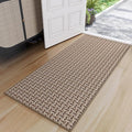 Indoor Door Mat 24"x72",Door Mat Indoor Entrance Dirt Resistant and Absorbent Non-Slip Rubber Backing Front Door Mats Washable Low-Profile Mats for Entryway, Inside Entrance Easy Clean Brown