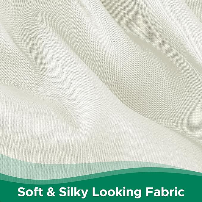 Biscaynebay Wrap Around Bed Skirts for King & Cal King Beds 11" Short Drop, Ivory Adjustable Elastic Dust Ruffles Easy Fit Wrinkle Resistant Silky Luxurious Fabric Machine Washable