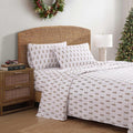 Tommy Bahama - King Size Sheet Set, Crisp & Cool Cotton Percale Bedding with a Smooth Lightweight Feel, 4 Piece Holiday Bed Sheets with Matching Pillowcases (Wrapped Up Red)