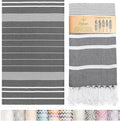Premium Turkish Beach Towel – 100% Cotton, Quick Dry, Sand Free, Oversized Quick Dry Towel 35”x 67” – Ideal for Travel, Pool, and Beach Blanket – Black Color