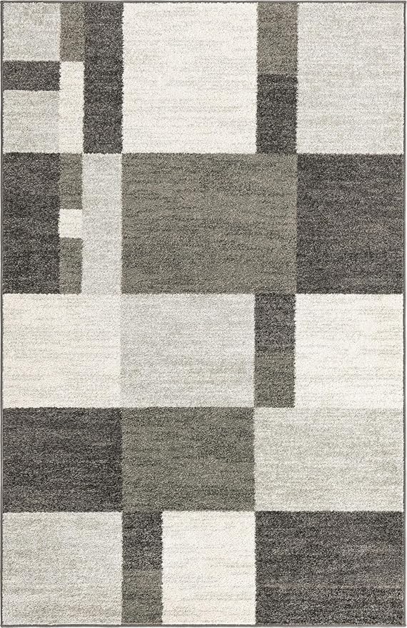 Unique Loom Autumn Collection Area Rug - Providence (5' 3" x 8' Rectangle, Gray/ Ivory)
