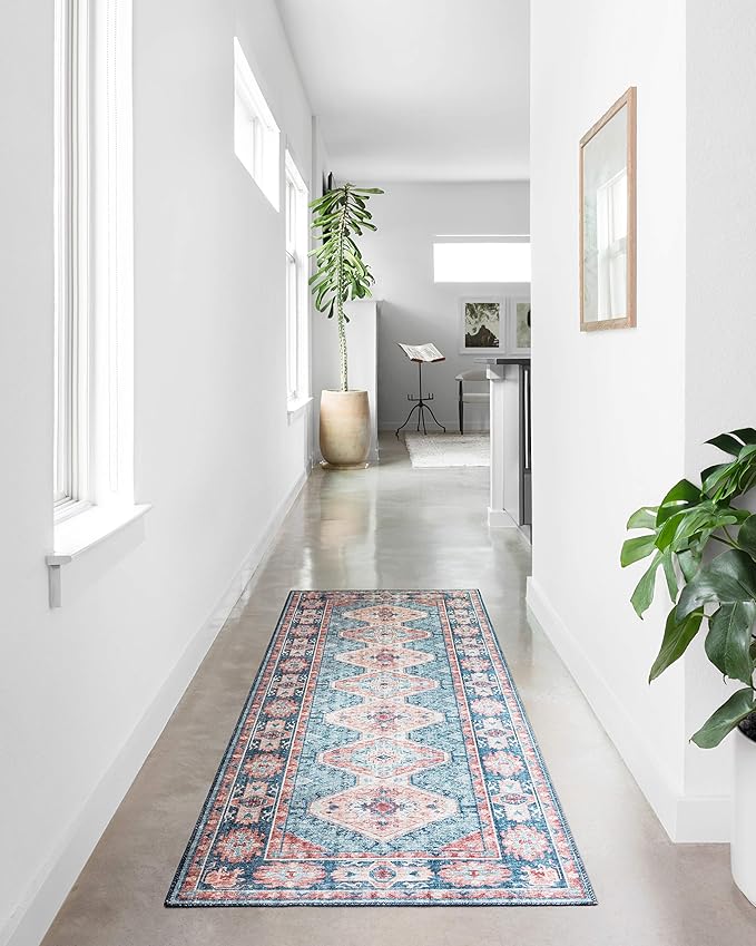 Loloi Skye Collection SKY-03 Turquoise/Terracotta 2'-0" x 5'-0" Accent Rug