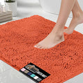 GORILLA GRIP Bath Rug Mat 36x24, Thick Soft Absorbent Chenille, Quick Dry Microfiber Mats, Rubber Backing Washable Shower Floor Rugs, Bathmat Runner, US Designed Bathroom Home Decor Accessories Coral