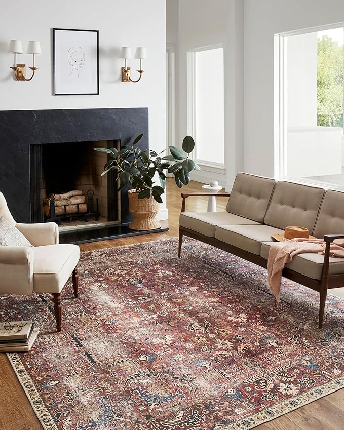 Loloi Chris Loves Julia Jules Collection JUL-01 Merlot/Multi 2'-6'' x 12'-0'', .13" Pile Height, Runner Rug