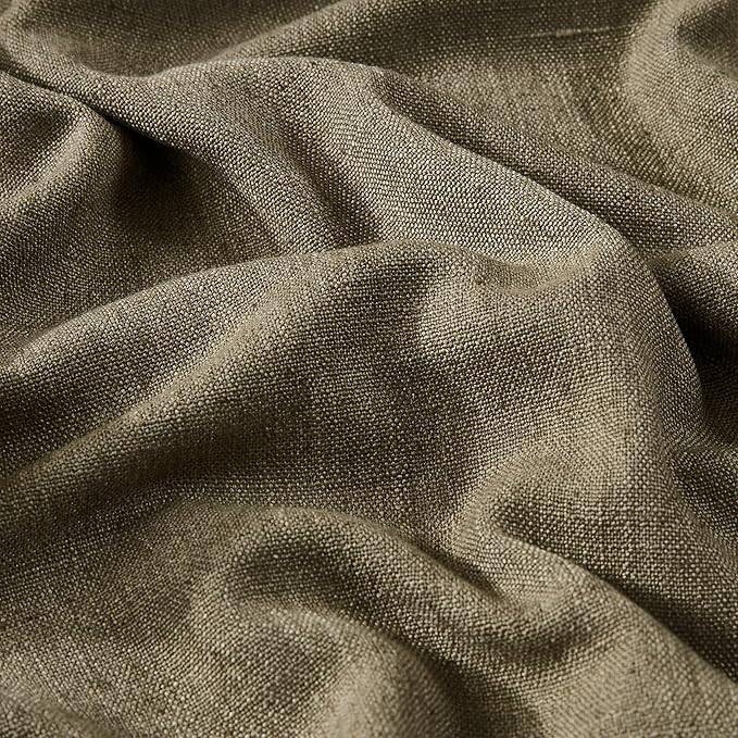 Vision Home Brown Linen Full Blackout Curtains 108 inch for Bedroom Living Room Darkening Soundproof Window Panels 9FT Thermal Insulated Rod Pocket Back Tab Farmhouse Drapes 56" Wx108 Lx2