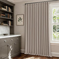 70 Inch Extra Wide Blackout Curtain 90 Inches Long for Living Room Pinch Pleated Thick Linen Thermal Insulated Drapes Back Tab Burlywood Birch 100% Black Out Curtain for Bedroom Large Window 1 Panel