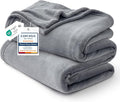Bedsure GentleSoft Fleece Bed Blankets Queen Size Grey - Soft Warm Winter Blanket Lightweight Cozy Luxury Microfiber, Room Home Decor Christmas Decorations Gifts for Women and Men, 90x90 inches