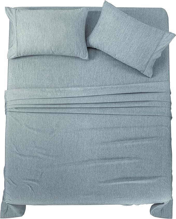 Utopia Bedding King Sheet Set – 4 Piece Bed Sheets for King Size Bed, Soft and Breathable Microfiber, Includes 1 Fitted Sheet, 1 Flat Sheet and 2 Pillowcases (Heather Grey)