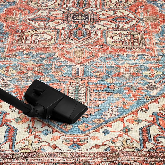 Keen Home Design 3x5 Rug - Machine Washable Entry Rug with Non-Slip Backing, Ideal for Enteryway, Kitchen, Bathroom, Laundry Room - Vintage, Easy Clean, Durable, Low Pile Rug - (3' x 5')