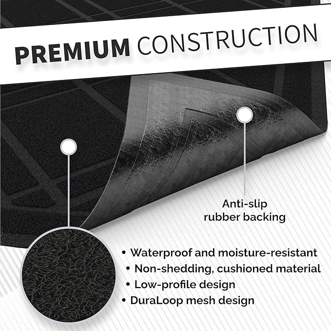 SlipToGrip Door Mat - Durable Door Outdoor Mats for High Traffic - Large 59x35 Inch Black Mat with Water-Resistant Surface - No-Slip and Easy-to-Clean for Indoor and Outdoor Entryways