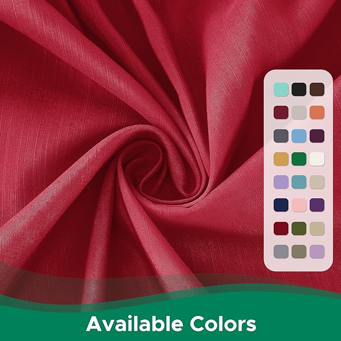 Biscaynebay Wrap Around Bed Skirts for Queen Beds 15" Drop, Red Adjustable Elastic Dust Ruffles Easy Fit Wrinkle & Fade Resistant Silky Luxurious Fabric Machine Washable