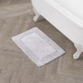 Laura Ashley Ruffle Border 100% Cotton Bath Rug, Purple, 17"x 24"
