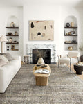 Loloi Layla Collection LAY-13 Antique/Moss 2'-6" x 12'-0" .13" Thick Runner Rug, Soft, Durable, Vintage Inspired, Distressed, Low Pile, Non-Shedding, Easy Clean, Printed, Living Room Rug