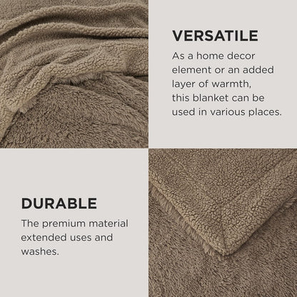 Bedsure GentleSoft Fluffy Brown King Size Blanket for Bed, Thick Soft Sherpa Fleece Faux Fur Bedding Fuzzy Plush Winter Warm Large King Blanket, Cozy Brown Gifts for Men Women, 108x90