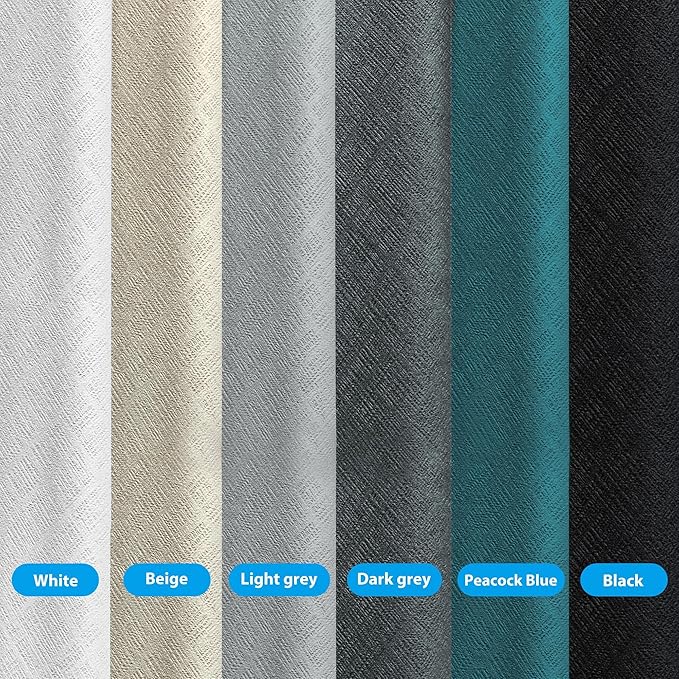 Room Divider Curtains Total Blackout Privacy Curtain Panel Room Thermal Insulated Noise Reduction Curtain for Bedroom Window Living Room Ceiling Track Curtains W 120 × H 96 in White.