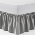Bed Skirt King/California King Bed Skirt Wrap Around Ruffled Box Spring Cover, Easy Install, Washable 15" Drop Elastic Dust Ruffle by Casual Living, Easy Install, 78-inch x 80-inch, Grey