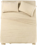 Utopia Bedding King Sheet Set – 4 Piece Bed Sheets for King Size Bed, Soft and Breathable Microfiber, Includes 1 Fitted Sheet, 1 Flat Sheet and 2 Pillowcases (Heather Oatmeal)