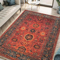 Keen Home Design 4x6 Rug - Machine Washable Area Rug with Non-Slip Backing, Ideal for Living Room, Dining Room, Bedroom - Vintage, Easy Clean, Durable, Low Pile Rug - (4' x 6')