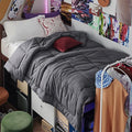 Bedsure Comforter Duvet Insert - Quilted Comforters Twin XL Size, All Season Duvet, GentleSoft Down Alternative Bedding, with 8 Tabs, Gifts for Women/Men, Grey, Twin XL 92 x 68 Inches