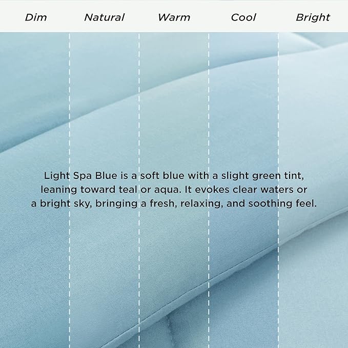 Bedsure Comforter Duvet Insert - Quilted Comforters Twin XL Size, All Season Duvet, GentleSoft Down Alternative Bedding, with 8 Tabs, Gifts for Women/Men, Light Spa Blue, Twin XL 92 x 68 Inches