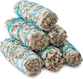 White Sage Smudge Sticks 4" Inch Smudging Wands 6 Bundles | Smudge Kit White Sage Incense Sticks for Home Cleansing (6 Pack)