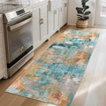 vivorug Runner Rug 2'x8' Machine Washable Non-Slip Runners for Hallways Kitchen Entryway Laundry Room Modern Abstract Carpet Hallway Runner, Rosy Clouds