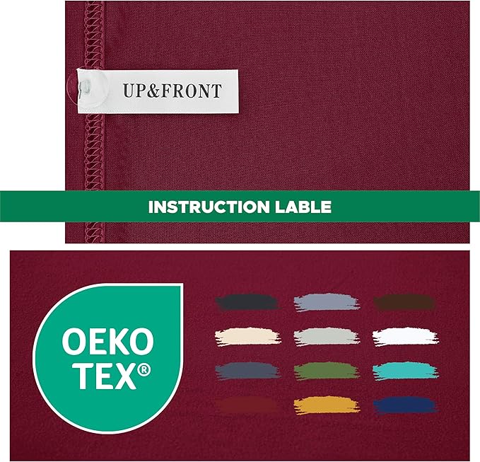 Biscaynebay Decorative Box Spring Cover Full & Full XL Size, Burgundy Luxurious Jersey Knitting Stretchy Wrap Around 4 Sides Bed Skirt for Home/Hotels, Easy Fit Wrinkle & Fade Free Machine Washable