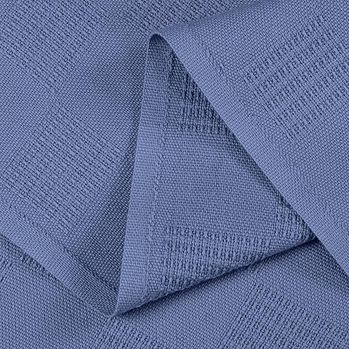 Utopia Bedding Wedgewood 100% Cotton Blanket [King Size - 90x108 Inch] 350GSM Lightweight, Soft and Breathable Thermal Blanket for All Seasons