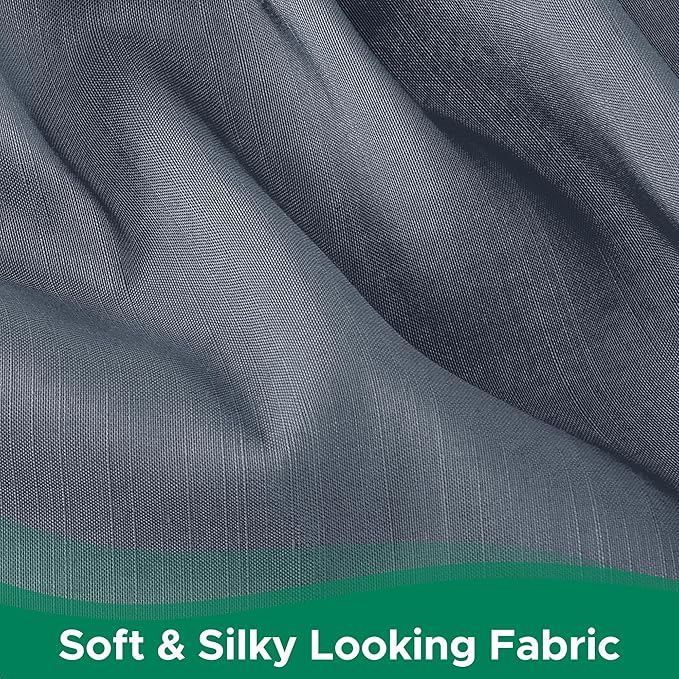 Biscaynebay Wrap Around Bed Skirts for Queen Size Beds 21" Long Drop, Dark Grey Adjustable Elastic Dust Ruffles Easy Fit Wrinkle Resistant Silky Luxurious Fabric Machine Washable