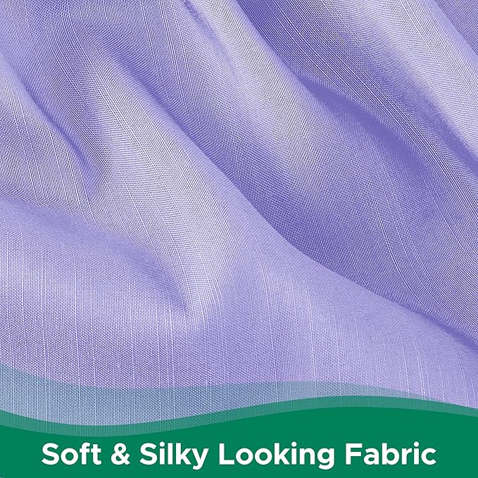 Biscaynebay Wrap Around Bed Skirts for Queen Size Beds 18" Drop, Lavender Adjustable Elastic Dust Ruffles Easy Fit Wrinkle Resistant Silky Luxurious Fabric Machine Washable