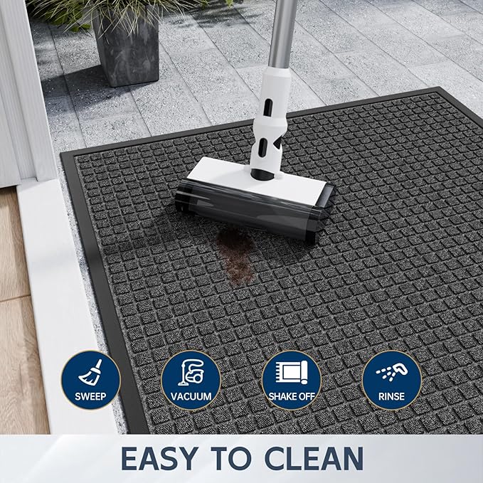 Indoor Outdoor Front Door Mats, 60" x 36" Rubber Backing Non Slip Durable Welcome Floor Mats for Patio, Garage Entrance, Stain and Fade Resistant Commercial Doormats for High Traffic