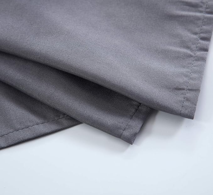 MEILA Wrap Around Bed Skirt Three Fabric Sides Elastic Dust Ruffled 18 Inch Tailored Drop,Easy to Install Fade Resistant-Dark Grey, Twin/Full