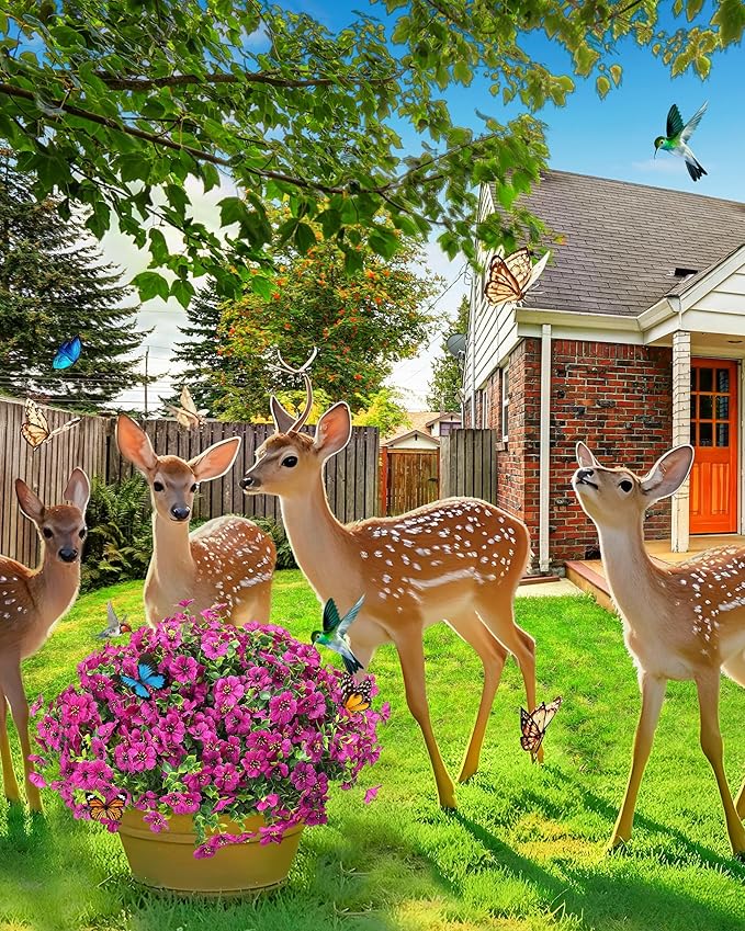 Artificial Flowers for Outdoors Faux Outside Plants Spring Summer Decorations 16 Bundles UV Resistant Silk Daisy Fake Eucalyptus Realistic Used for Yard,Porch,Patio,Window Box,Planter Decor