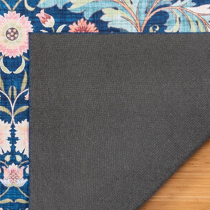 Gertmenian Indoor Boho Area Rug | Home Decor for Entryway, Bedroom, Living Room, Office, Kitchen | Non Slip, Soft, Printed Accent Rugs | Altair, Navy, 8x10 Large, 24513