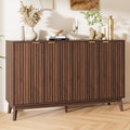 Sideboard Cabinet, 55'' Buffet Cabinet, Modern Fluted Storage Cabinet with Adjustable Shelf & Doors, Accent Credenza Sideboard for Kitchen, Coffee Bar, Living Room, Entryway, Hallway