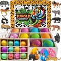 Bath Bombs for Kids with Surprise Inside- 12 pk Kids Bath Bombs with Jungle Toys, Organic, Natural, Skin-Moisturizing Bubble BathBombs. Stocking Stuffers Christmas Gifts for Boys, Girls, Toddlers