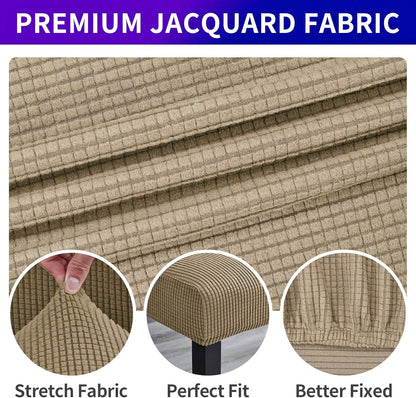 Howhic Stretch Chair Covers for Dining Room Set of 4, Removable Washable Dining Room Chair Covers, Dining Chair Slipcovers Seat Protector, Great Home Decor and Banquet Upholstery (Tan, 4 Pack)