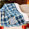 Heated Weighted Blanket for Adults 20Lbs Queen Size - 60"x80", 2-in-1 Electric Heating Pad Lap Heavy Blanket for 190-210lbs for Bed, 10 Heat Level 1-8H Auto Off, Christmas Birthday Gifts For Women Mom