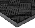 Front Door Mat, Heavy Duty Indoor Outdoor Doormat, 72" x 36" Low Profile Outdoor Mats for Home Entrance, Stain and Fade Resistant Welcome Mat Ideal for High Traffic Area, Diamond Black