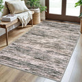 3x5 Modern Abstract Area Rug for Entryway, Brown Green Black White Super Soft Washable Rug with Non-Slip, Low-Pile Door Mat Indoor for Living Room Bedroom, Carpet with Non-Shedding