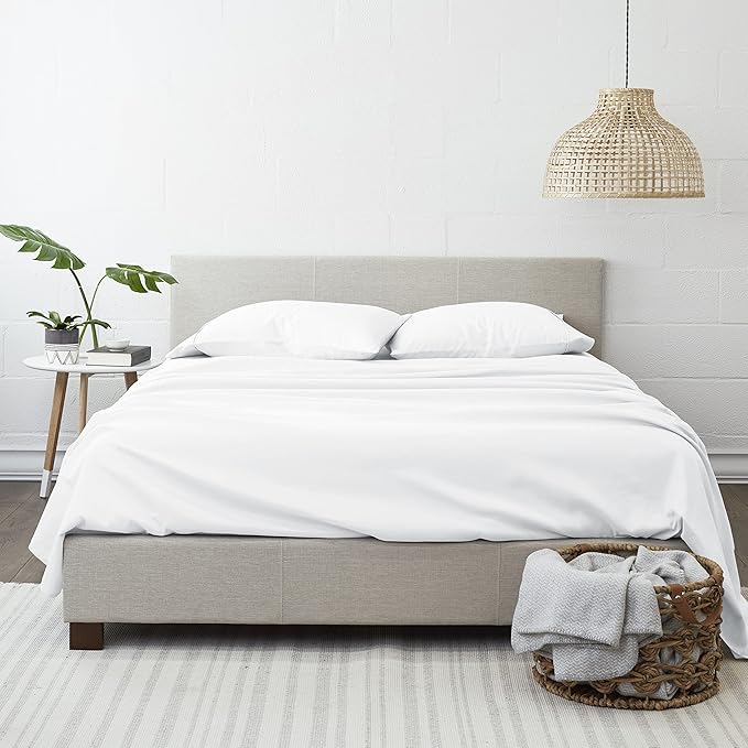 Linen Market Bed Sheets for California King Size Bed (White) - Sleep Better Than Ever with These Soft and Cooling California King Sheets - Deep Pocket Fits 16" Thick Beds - 4 Piece Cal King Sheet Set