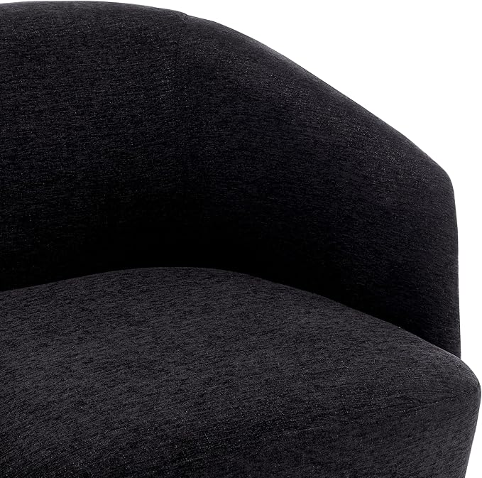 MINCETA Accent Chair,Modern Swivel Chairs for Living Room and Bedroom Reading with Wood Base,Set of 2,Performance Fabric in Charcoal Gray