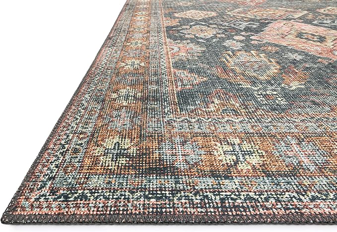 Loloi Skye Collection SKY-10 Sea/Rust 2'-6" x 10'-0" Runner Rug